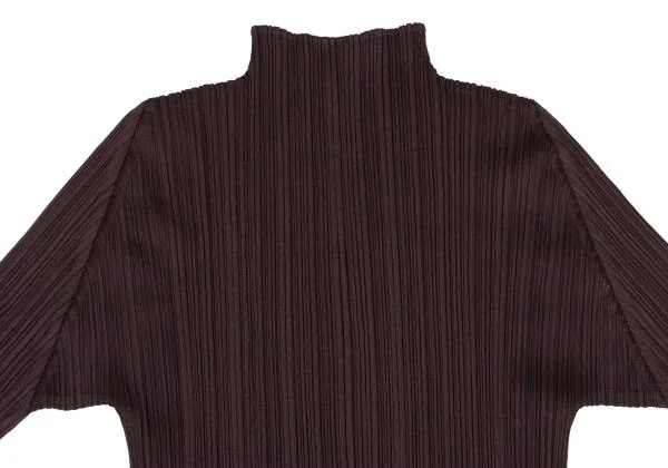 プリーツプリーズPLEATS PLEASE プリーツハイネックカットソー ボルドー3 K-156518_003