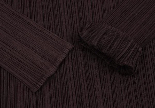 プリーツプリーズPLEATS PLEASE プリーツハイネックカットソー ボルドー3 K-156518_006