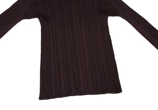 プリーツプリーズPLEATS PLEASE プリーツハイネックカットソー ボルドー3 K-156518_007