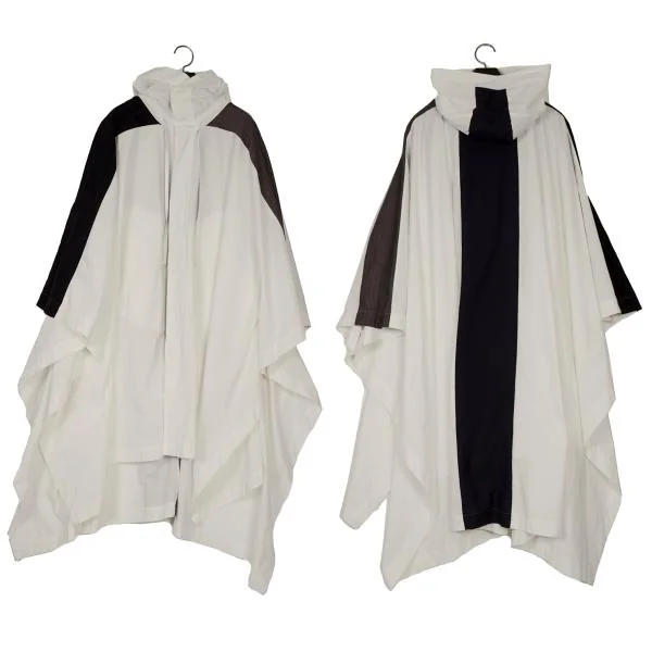 my beautiful landlet Switching Design Square Silhouette Hooded Poncho White F K-156547_001