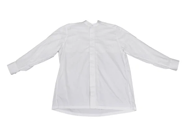ISSEY MIYAKE Cotton Nylon Stretch Band Collar Shirt K-156558_002
