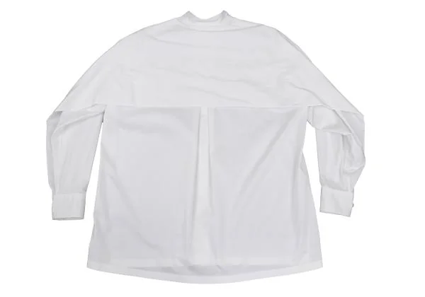 ISSEY MIYAKE Cotton Nylon Stretch Band Collar Shirt K-156558_014