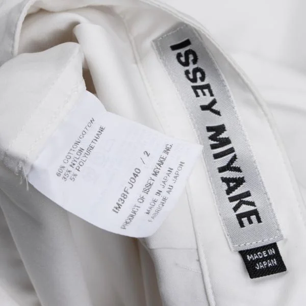 ISSEY MIYAKE Cotton Nylon Stretch Band Collar Shirt K-156558_020