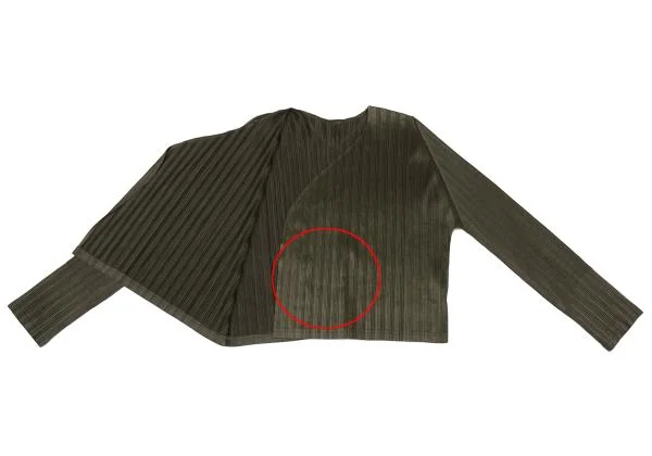 PLEATS PLEASE Shiny Pleated Buttonless Cardigan K-156629_010
