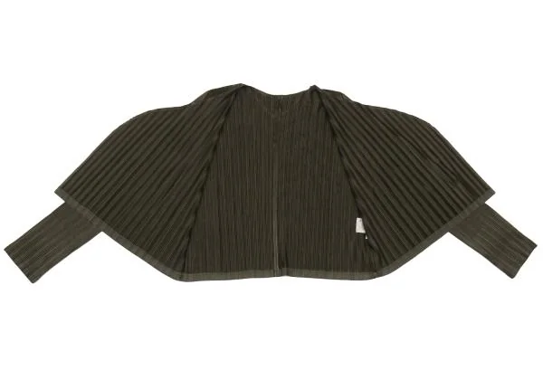 PLEATS PLEASE Shiny Pleated Buttonless Cardigan K-156629_012