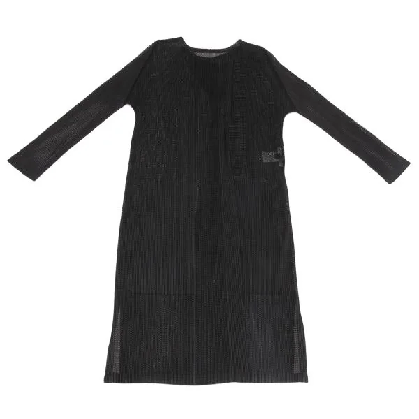PLEATS PLEASE Mesh Long Cardigan K-156652_002