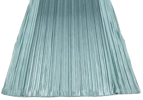 プリーツプリーズPLEATS PLEASE 光沢プリーツサイドスリットノースリーブチュニック 水色3 K-156680_006