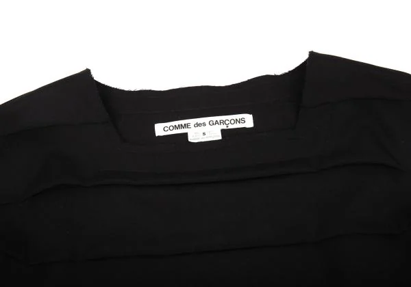 COMME des GARCONS Wool Cut-off Sleeveless Tiered Dress K-156695_004
