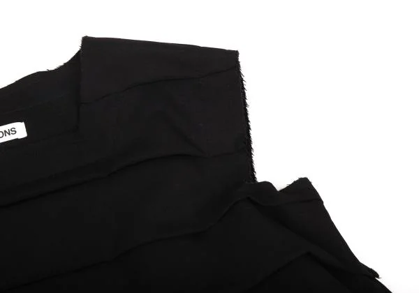 COMME des GARCONS Wool Cut-off Sleeveless Tiered Dress K-156695_005