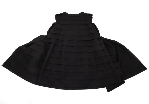 COMME des GARCONS Wool Cut-off Sleeveless Tiered Dress K-156695_009