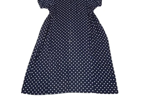 COMME des GARCONS Rayon Dot Printed Round Collar Shirt Dress K-156714_008