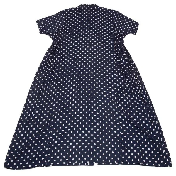 COMME des GARCONS Rayon Dot Printed Round Collar Shirt Dress K-156714_011