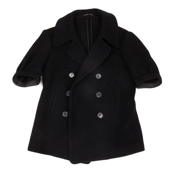 Yohji Yamamoto FEMME Wool Short Sleeves Coat K-156723_002