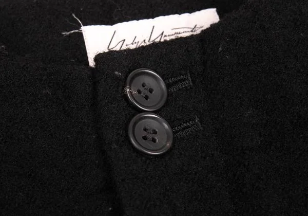 ヨウジヤマモト ファムYohji Yamamoto FEMME ウール裾着脱ワイドパンツ 黒1 K-156724_003