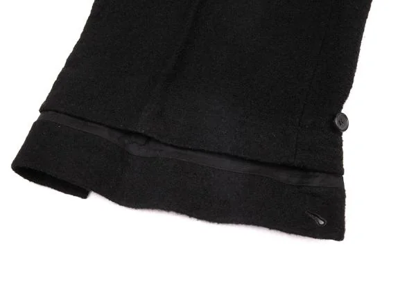 ヨウジヤマモト ファムYohji Yamamoto FEMME ウール裾着脱ワイドパンツ 黒1 K-156724_008
