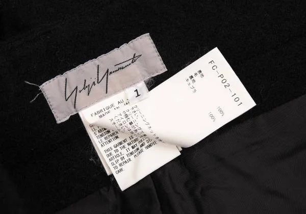 ヨウジヤマモト ファムYohji Yamamoto FEMME ウール裾着脱ワイドパンツ 黒1 K-156724_017
