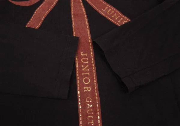 JUNIOR GAULTIER Ribbon Logo Printed T Shirt K-156739_008