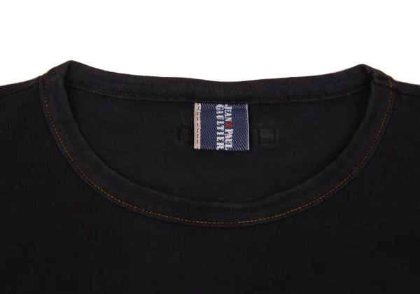 Jean's Paul GAULTIER Cross Flocked Logo Print Stretch T Shirt K-156740_008