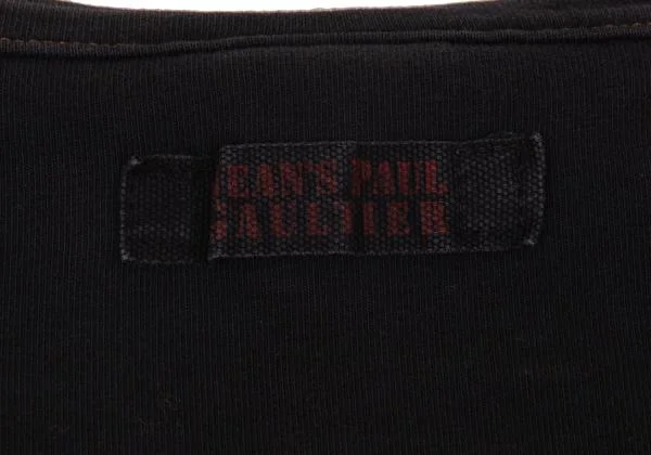 Jean's Paul GAULTIER Cross Flocked Logo Print Stretch T Shirt K-156740_017