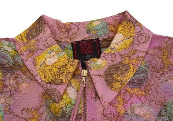 Jean Paul GAULTIER CLASSIQUE Sphere Marble Printed Zip Mesh Shirt K-156743_004