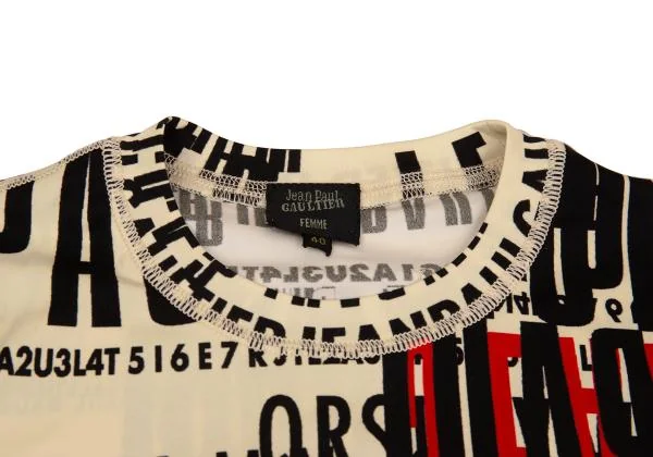 Jean Paul GAULTIER FEMME Typography Printed Switching T Shirt K-156749_004