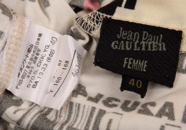 Jean Paul GAULTIER FEMME Typography Printed Switching T Shirt K-156749_018