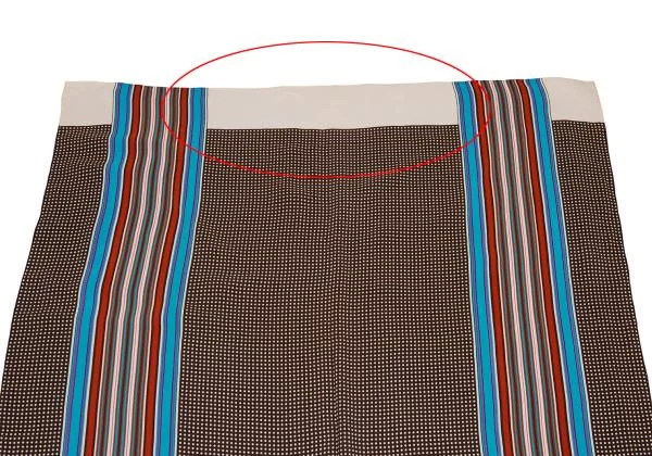 イヴサンローランYves Saint Laurent ドットストライプシルクスカーフ 焦げ茶ベージュ他 K-156765_002