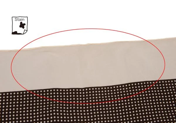 イヴサンローランYves Saint Laurent ドットストライプシルクスカーフ 焦げ茶ベージュ他 K-156765_003