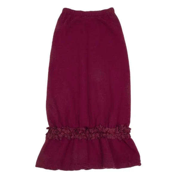robe de chambre COMME des GARCONS Dyed Wool Frill Design Knit Skirt K-156767_002