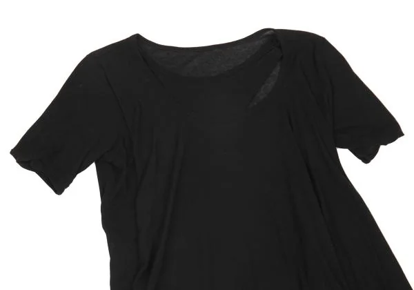 Yohji Yamamoto NOIR Cotton Asymmetry Layer T shirt K-156769_003