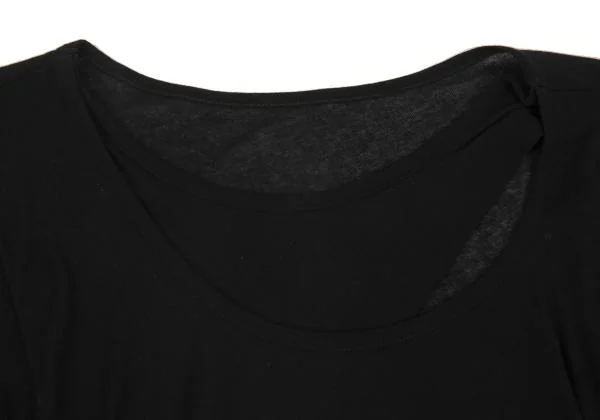 Yohji Yamamoto NOIR Cotton Asymmetry Layer T shirt K-156769_004