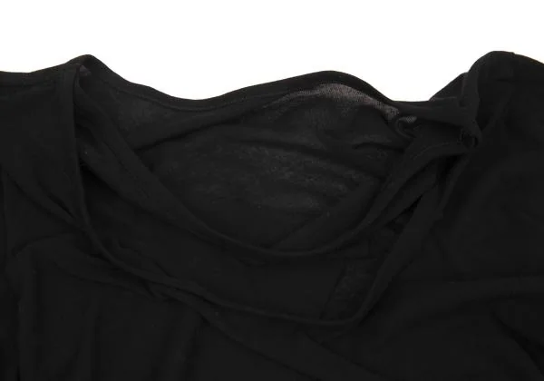 Yohji Yamamoto NOIR Cotton Asymmetry Layer T shirt K-156769_005