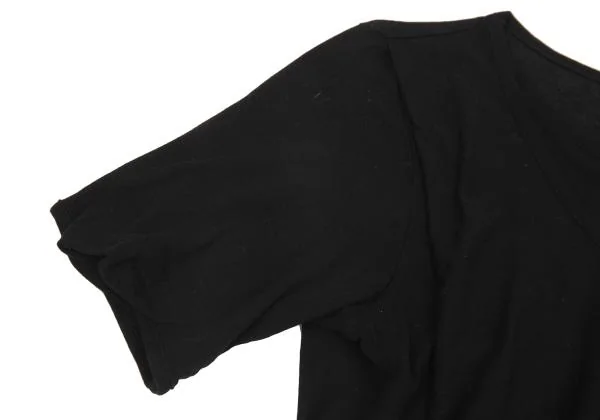 Yohji Yamamoto NOIR Cotton Asymmetry Layer T shirt K-156769_006
