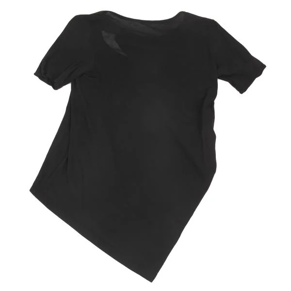 Yohji Yamamoto NOIR Cotton Asymmetry Layer T shirt K-156769_009