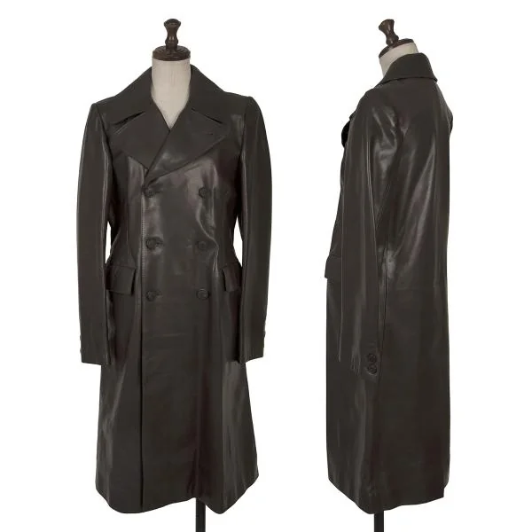 アーペーセーA.P.C. レザーチェスターコート 焦げ茶S K-156778_001