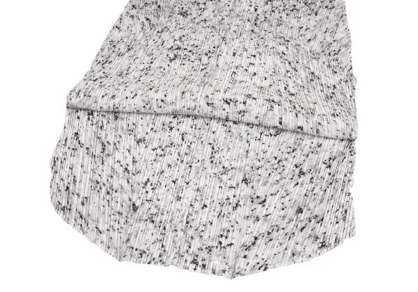 プリーツプリーズPLEATS PLEASE マーブルプリントプリーツVネックノースリーブワンピース ライトグレー黒他3 K-156786_007
