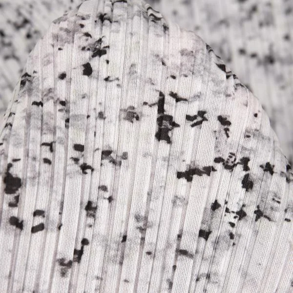 プリーツプリーズPLEATS PLEASE マーブルプリントプリーツVネックノースリーブワンピース ライトグレー黒他3 K-156786_010