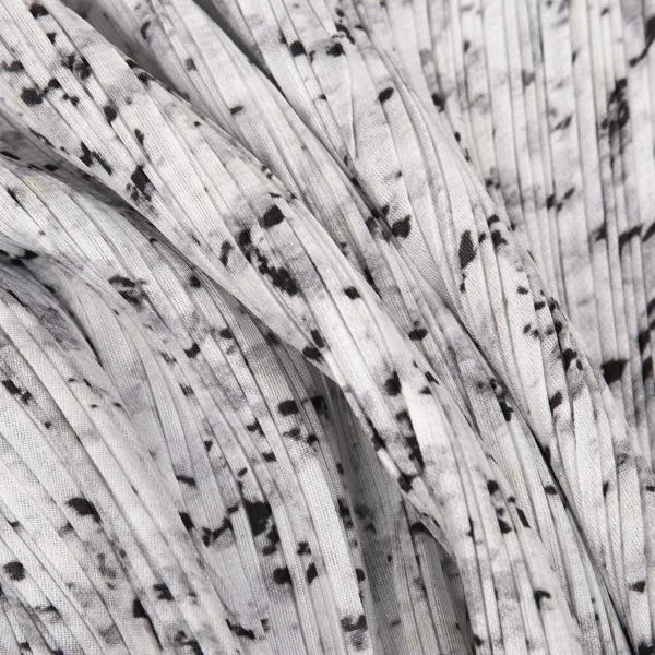 プリーツプリーズPLEATS PLEASE マーブルプリントプリーツVネックノースリーブワンピース ライトグレー黒他3 K-156786_011