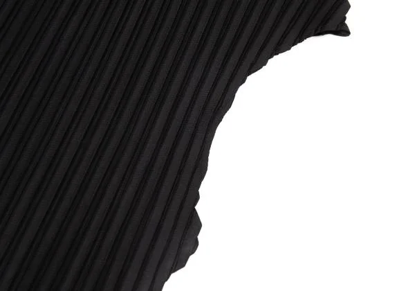 プリーツプリーズPLEATS PLEASE バイアスプリーツ変形ノースリーブワンピース 黒3 K-156791_005