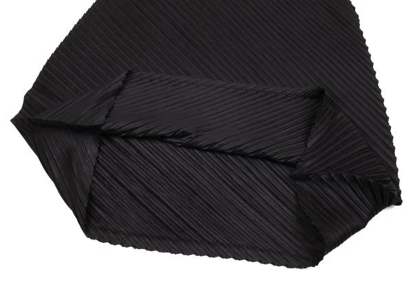 プリーツプリーズPLEATS PLEASE バイアスプリーツ変形ノースリーブワンピース 黒3 K-156791_007