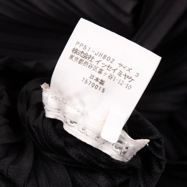 プリーツプリーズPLEATS PLEASE バイアスプリーツ変形ノースリーブワンピース 黒3 K-156791_010