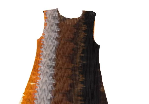 PLEATS PLEASE Bleeding Striped Printed Dress K-156793_003
