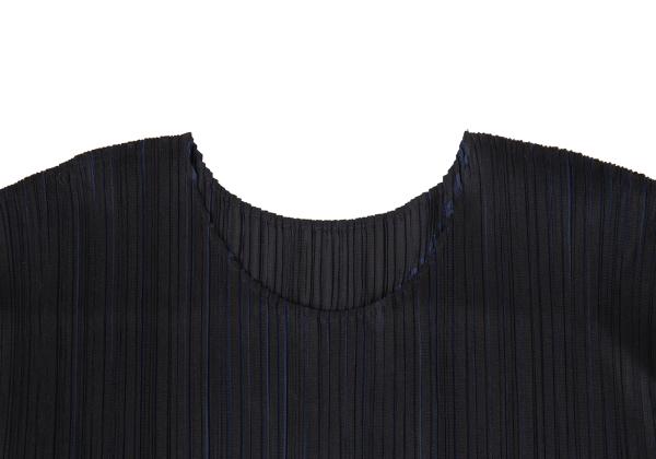 プリーツプリーズPLEATS PLEASE プリーツノースリーブラウンド