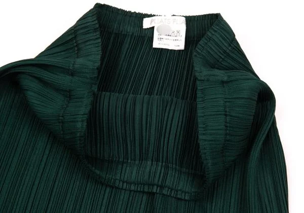プリーツプリーズPLEATS PLEASE プリーツロングスカート 深緑2 K-156814_004