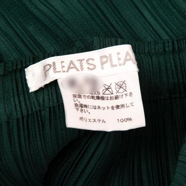 プリーツプリーズPLEATS PLEASE プリーツロングスカート 深緑2 K-156814_010