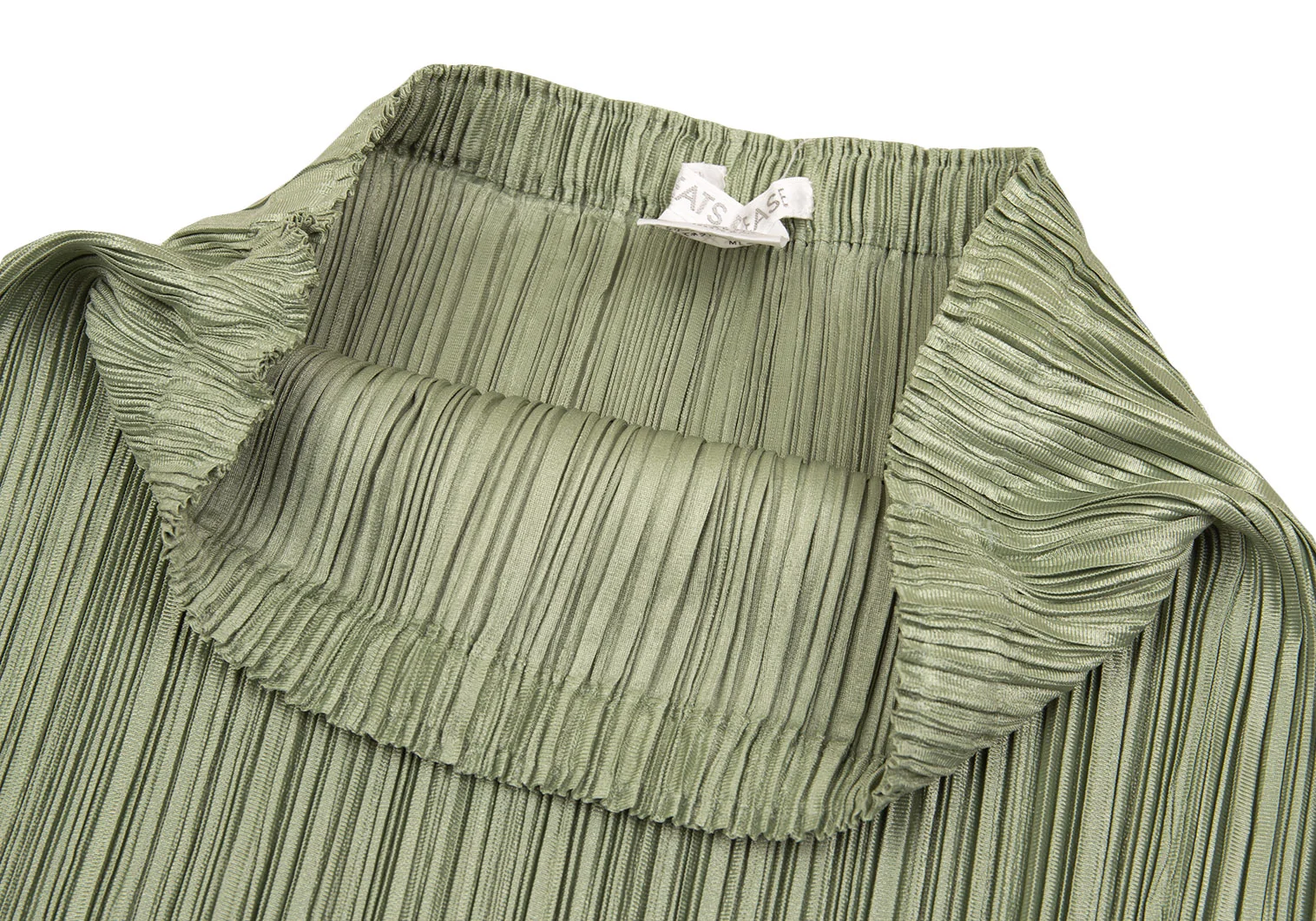プリーツプリーズPLEATS PLEASE 光沢プリーツロングスカート 黄