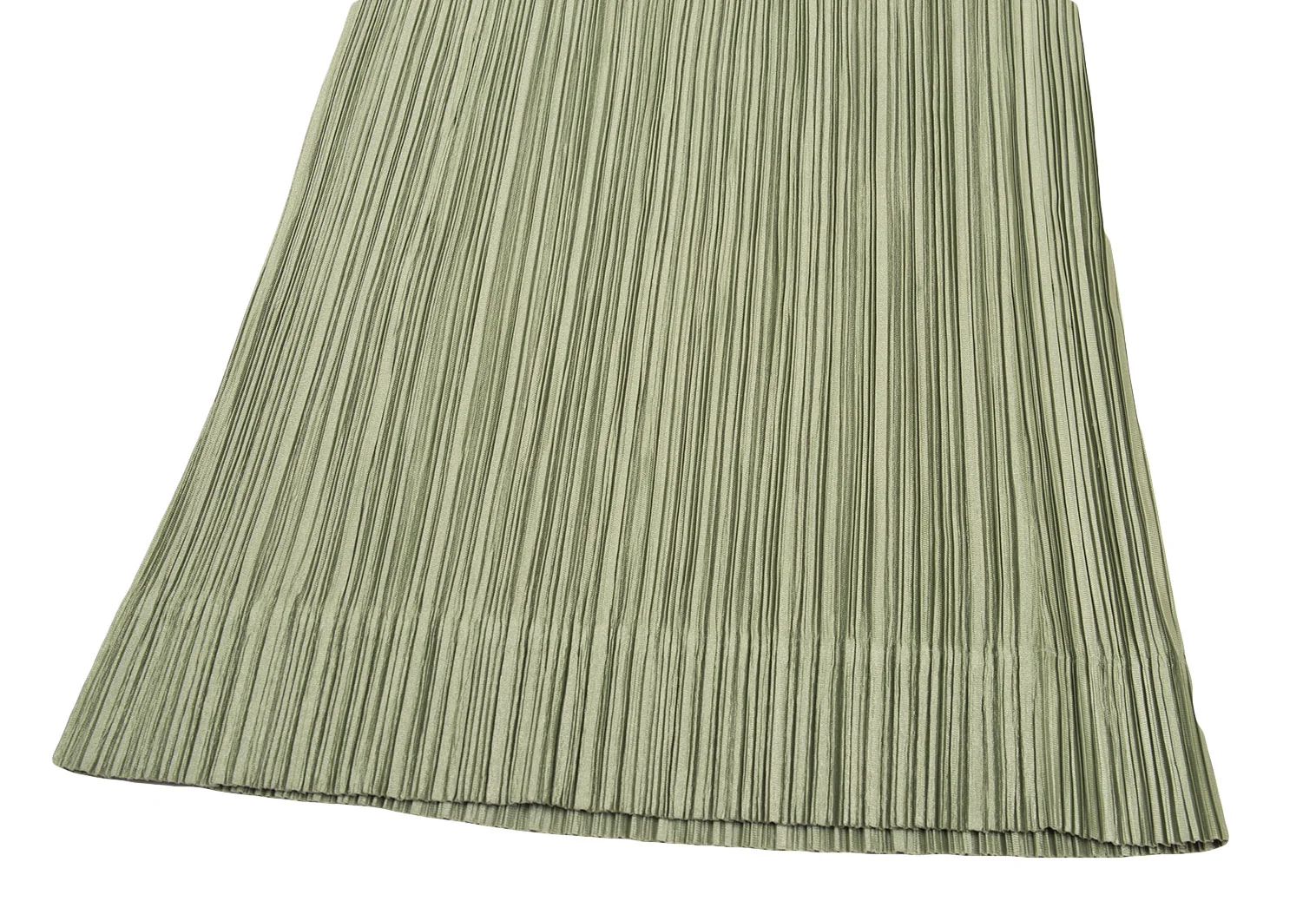 プリーツプリーズPLEATS PLEASE 光沢プリーツロングスカート 黄