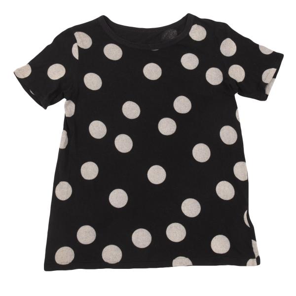 ヨウジヤマモト ノアールYohji Yamamoto NOIR コットンストレッチドットTシャツ 黒ベージュ2