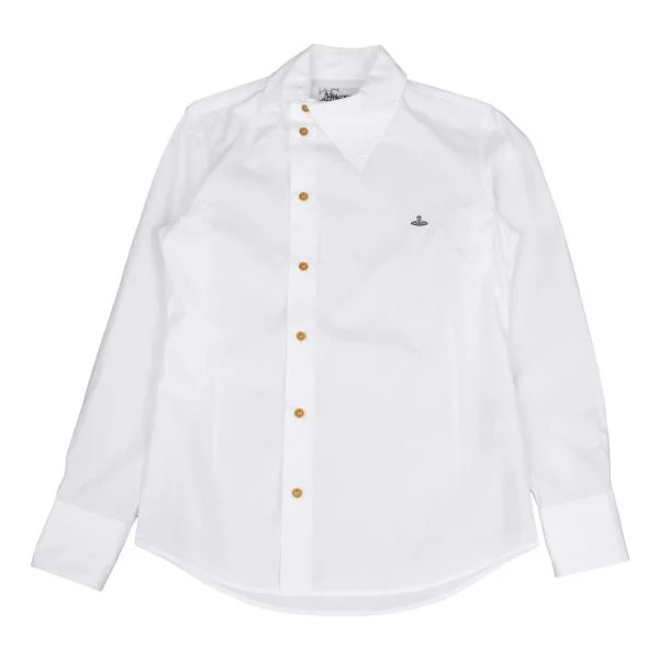 Vivienne Westwood MAN Asymmetry Cotton Shirt White 44 K-156947_001