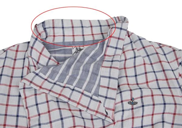 Vivienne Westwood MAN Check Drape Collar Shirt K-156949_004